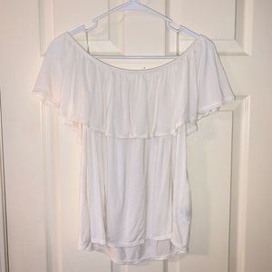 AEO off the shoulder white top